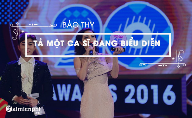 ta mot ca si dang bieu dien ca si bao thy