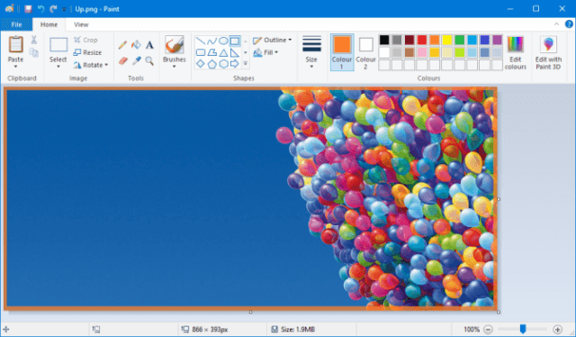 Tạo khung cho ảnh bằng Microsoft Paint