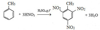 Toluen tác dụng với axit nitric