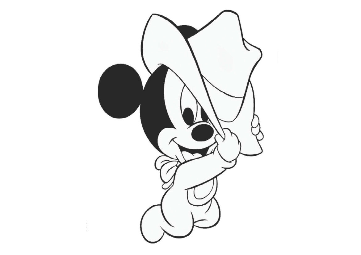 Tổng hợp các bức tranh tô màu chuột Mickey cho bé