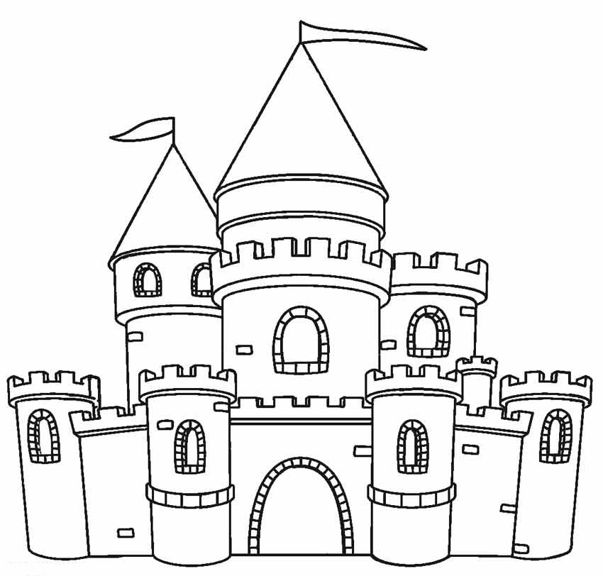Vẽ tranh lâu đài và tô màu cho bé  Dạy bé vẽ  Dạy bé tô màu  Castle  Drawing and Coloring for kid