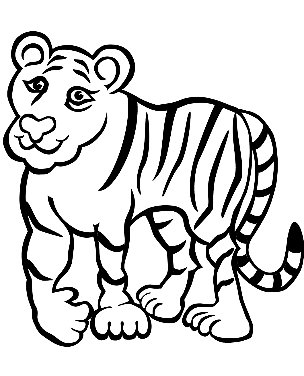 Tổng hợp tranh tô màu con hổ đẹp nhất