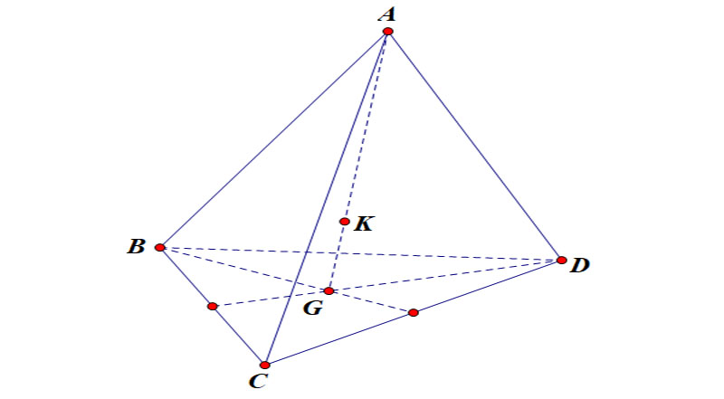 Cách vẽ trọng tâm của tứ diện