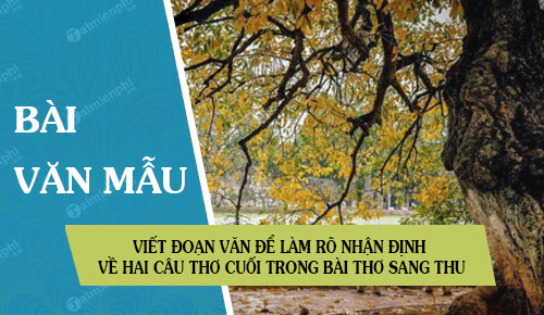 viet doan van de lam ro nhan dinh ve hai cau tho cuoi trong bai tho sang thu