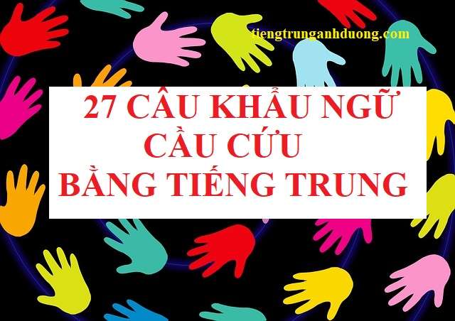 27 cau khau ngu cau cuu bang tieng trung