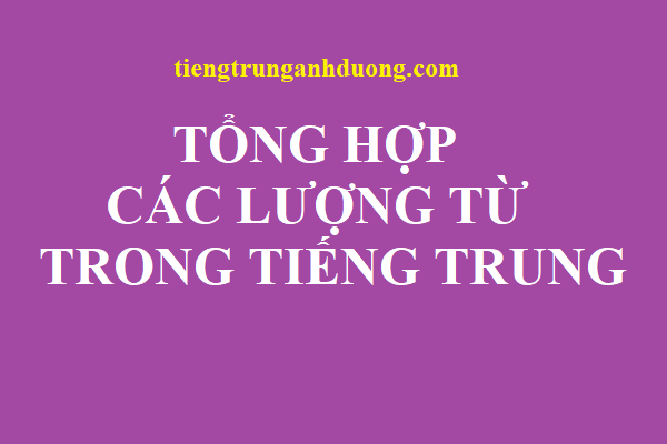 Lượng từ trong tiếng Trung